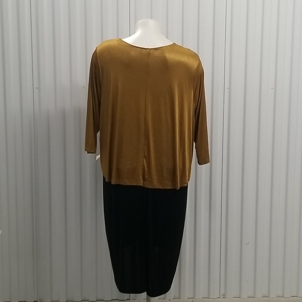🎉HP🎉Roaman's Black and Gold Dress - Picture 2 of 6
